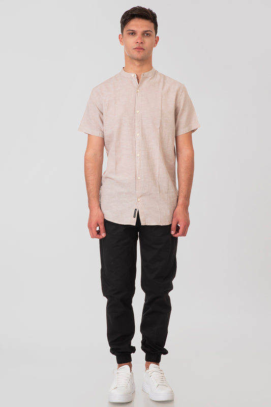 Πουκάμισο Rebase 251RGS-5054 Beige