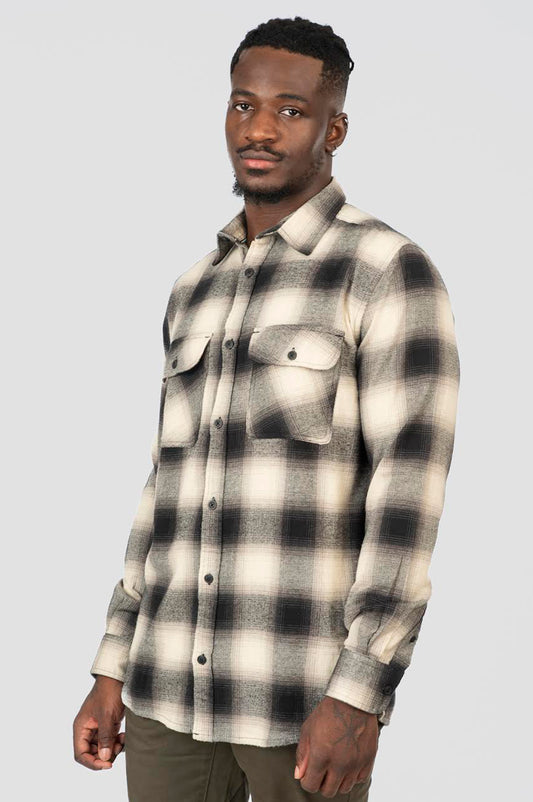 Πουκάμισο Φανέλα Rebase 252RGS-5103  Black-Greige