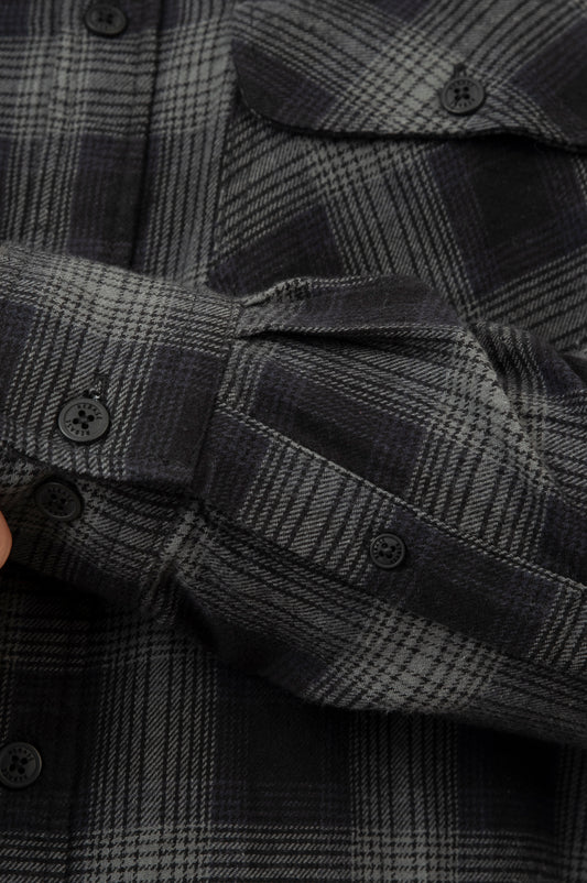 Πουκάμισο Φανέλα Rebase 252RGS-5103  Black-Sage