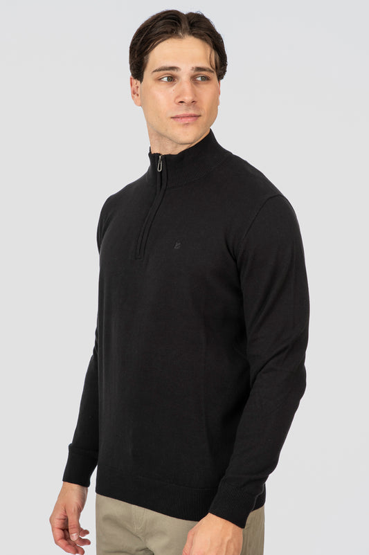 Πλεκτό  Half-Zip Rebase 252RKNIT-8032 Pure Black