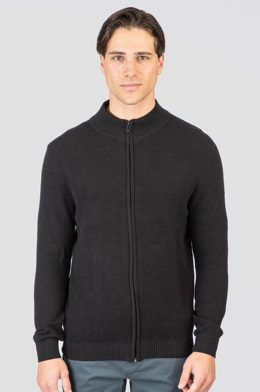 Πλεκτή Ζακέτα Rebase 252RKNIT-8035 Pure Black