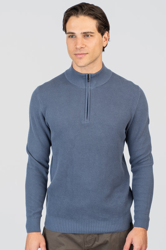 Πλεκτό Half-Zip Rebase 252RKNIT-8037 Indigo