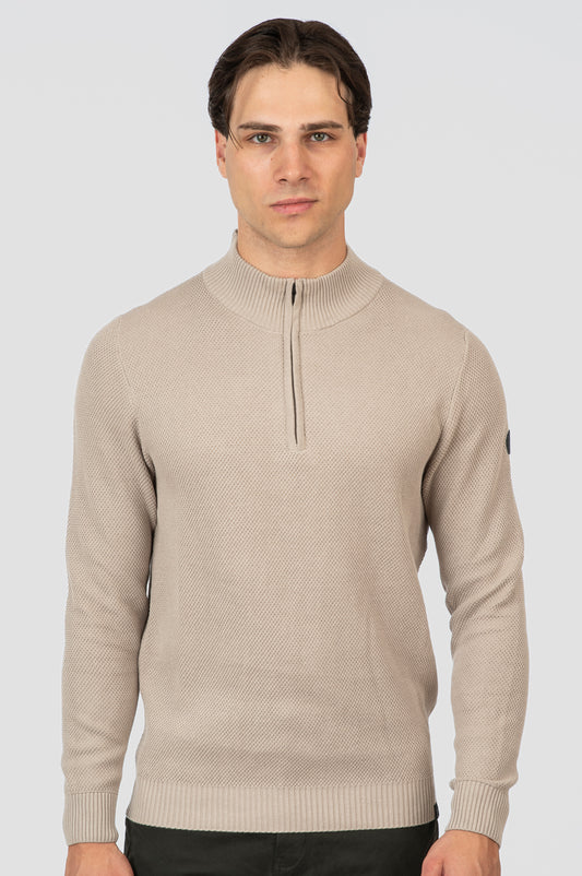 Πλεκτό Half-Zip Rebase 252RKNIT-8037 Ice