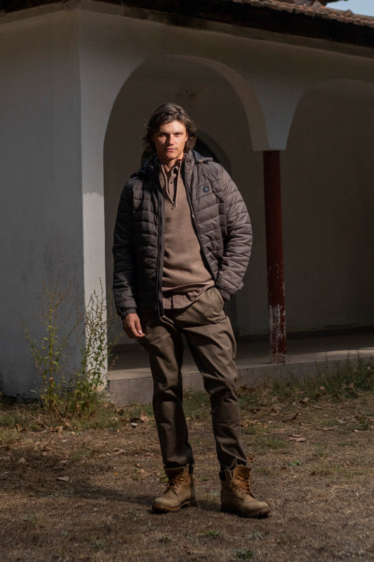 Μπουφάν Puffer Rebase Καφέ