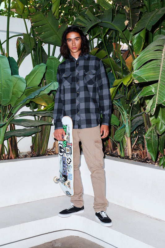 Καρό Πουκάμισο Emerson | Γκρι-Μαύρο