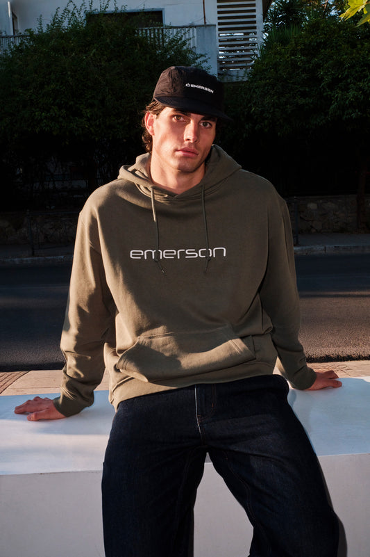 Φούτερ Κουκούλα Emerson Λαδί