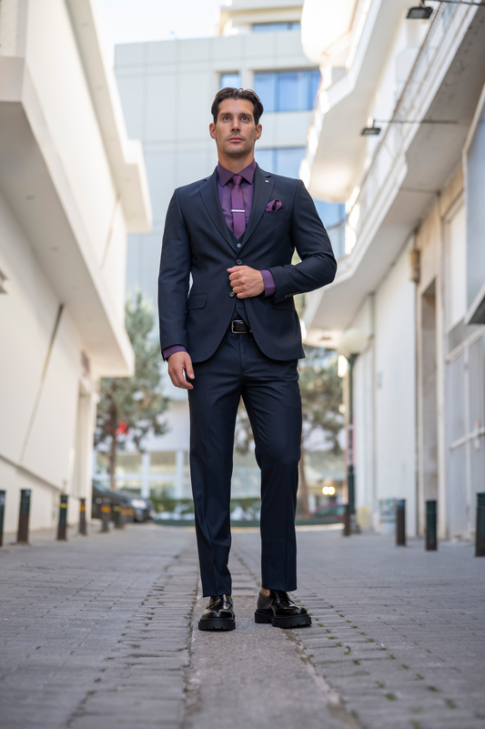 Ανδρικό Κοστούμι Boston | Σκούρο Μπλε