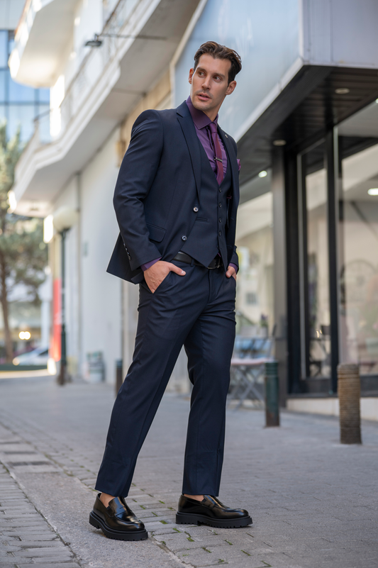 Ανδρικό Κοστούμι Boston | Σκούρο Μπλε