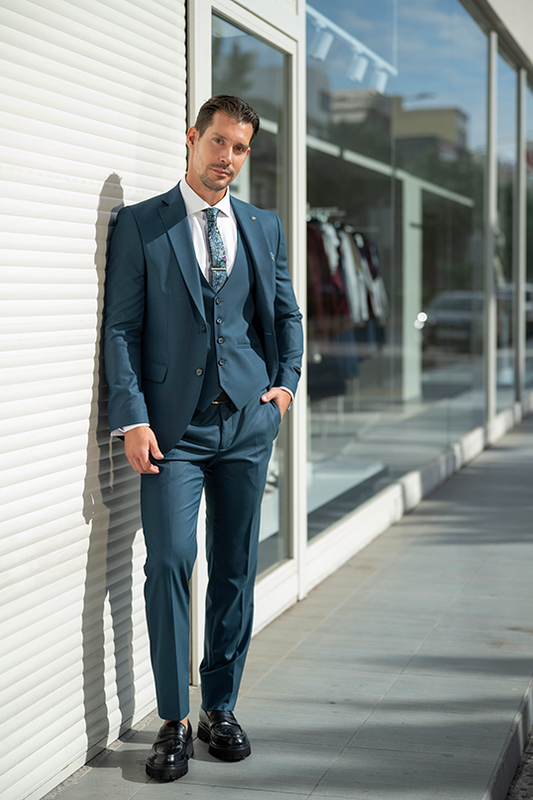 Ανδρικό Κοστούμι Boston | Πετρόλ