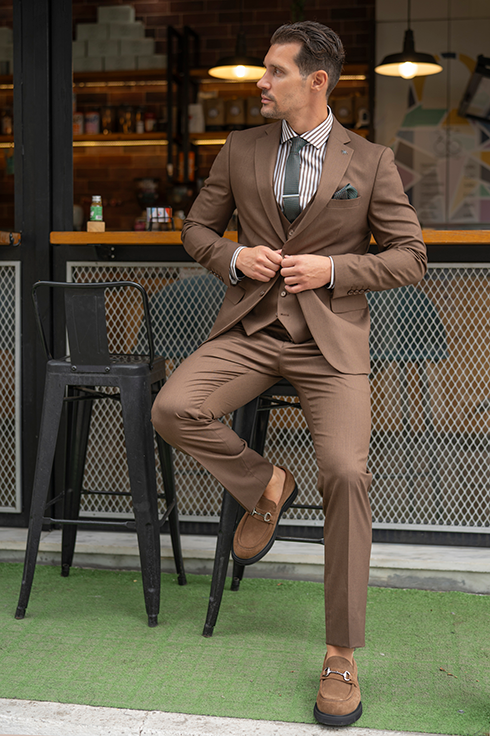 Ανδρικό Κοστούμι Boston | Καφέ